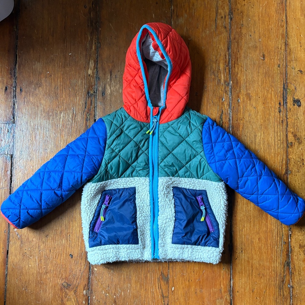 Mini Boden Borg Quilted Hooded Jacket